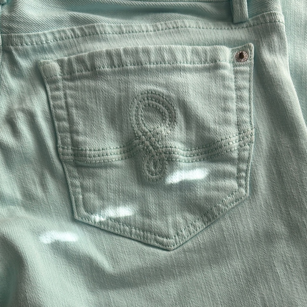 Lilly Pulitzer Light Teal Worth Straight Jeans - Picture 6 of 7